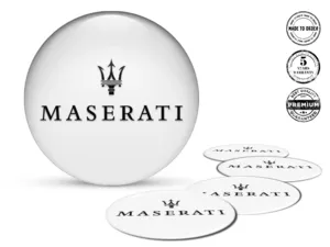 Maserati Pegatina de Rueda Logo Diseño de Resina Bombada